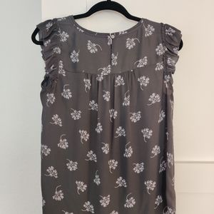Loft gray floral top